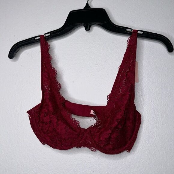 Dobreva Unlined Bra Womens Size 32D  Floral Lace Underwire Back Closure - Picture 3 of 10